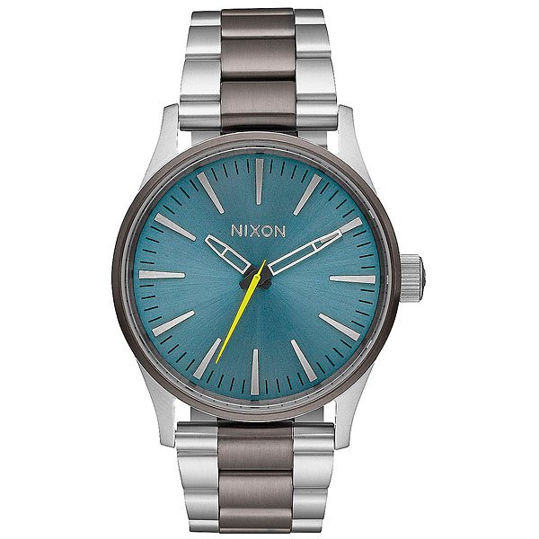 фото Кварцевые часы Nixon Sentry 38 Ss Qunmetal/Aqua