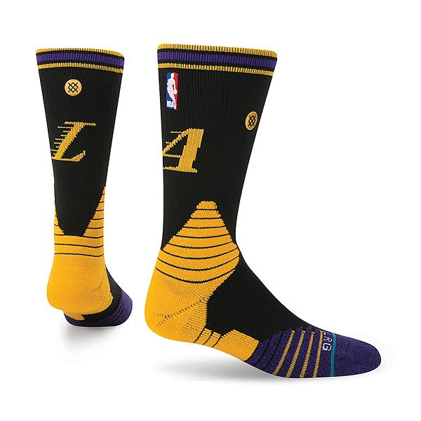 фото Носки средние Stance Nba Oncourt Logo Crew Lakers Black