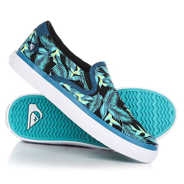 фото Слипоны детские Quiksilver Shorebrkslip Blue/Green/White