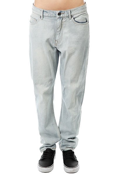 фото Джинсы прямые женские Roxy Onegoodshot J Pant Bleached Blue