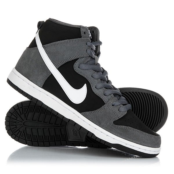 фото Кеды кроссовки высокие Nike Sb Zoom Dunk High Pro Dark Grey/White-Black