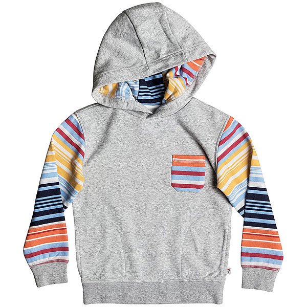 фото Толстовка классическая детская Quiksilver Swellhoodieboy Light Grey Heather