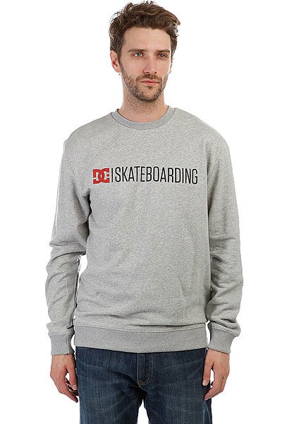 фото Толстовка классическая DC Minimal 16 Crew Grey Heather