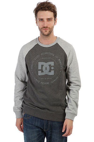 фото Толстовка классическая DC Rebuilt Raglan Grey Heather/Charcoa