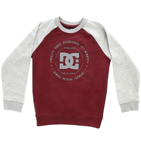 фото Толстовка классическая детская DC Rebuilt Raglan Grey Heather/Windsor