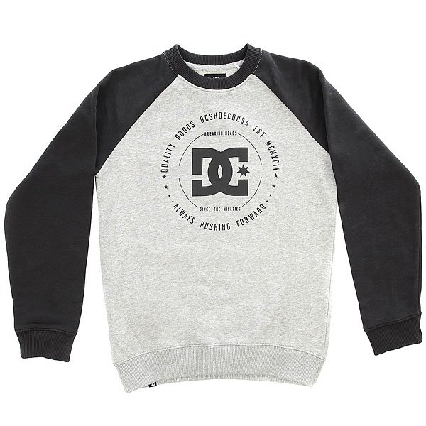 фото Толстовка классическая детская DC Rebuilt Raglan Black/Grey Heather