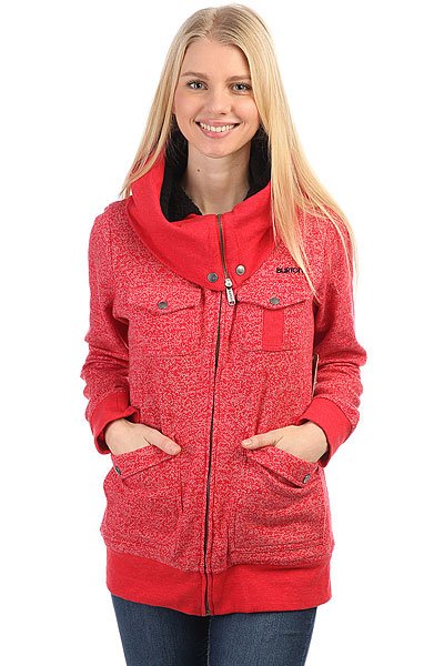 фото Толстовка утепленная женская Burton Mid Lovell Fz Heather Cardinal