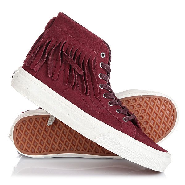 фото Кеды кроссовки высокие Vans Sk8-hi Moc suede Port