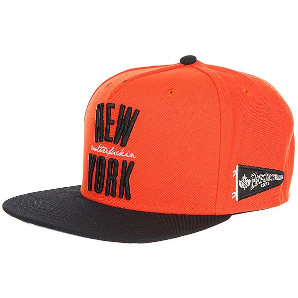 

Бейсболка с прямым козырьком K1X Ny Franchise Snapback Cap Black/Orange