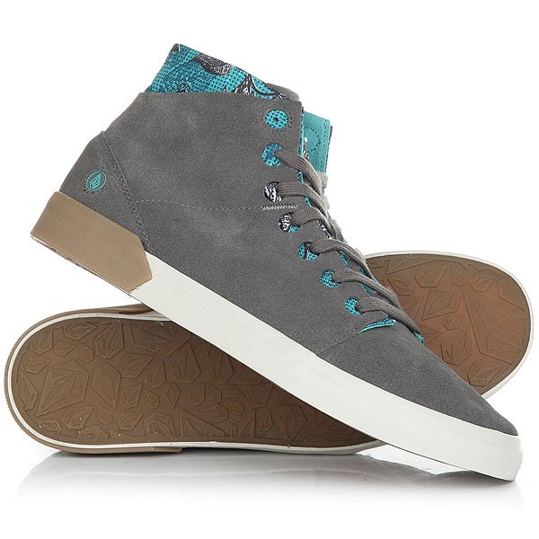 фото Кеды кроссовки высокие Volcom Buzzard Shoe Gunmetal Grey