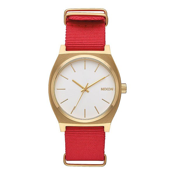 

Кварцевые часы Nixon Time Teller Gold/White/Red