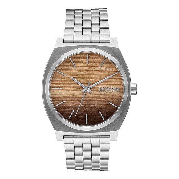 фото Кварцевые часы Nixon Time Teller Wood/Silver