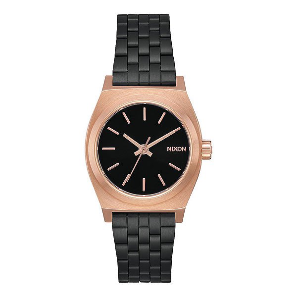 

Кварцевые часы женские Nixon Small Time Teller Black/Rose/Black