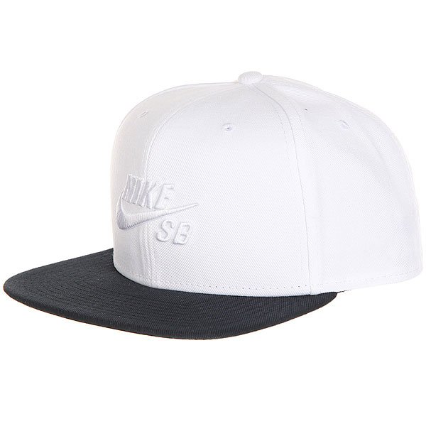 

Бейсболка с прямым козырьком Nike SB Icon Snapback Cap Black/White