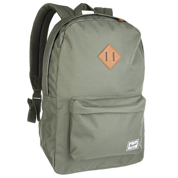 фото Рюкзак городской Herschel Heritage Deep Lichen Green Tan Pebbled Leather