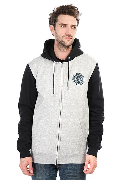 

Толстовка классическая Quiksilver Zingzanghozip Light Grey Heather