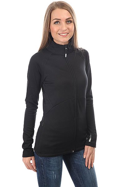 фото Толстовка классическая женская Roxy Dailyrun Fleece Anthracite