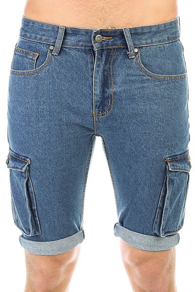 фото Шорты джинсовые Запорожец Pocket Denim Short Zap Regular Flex Raw Blue