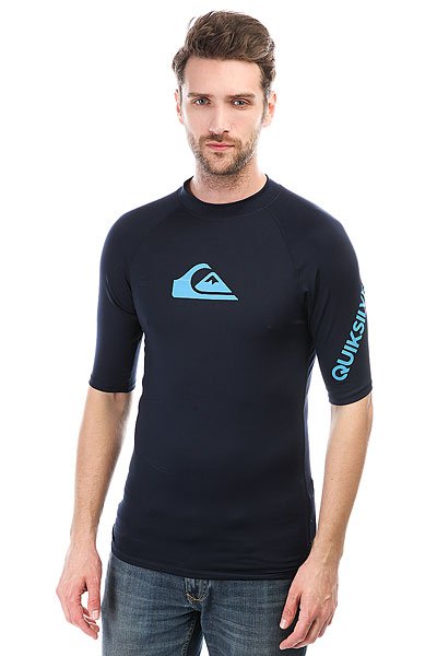фото Гидрофутболка Quiksilver All Time Ss Navy/ Blue Danube