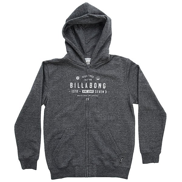 фото Толстовка классическая детская Billabong Watcher Zip Hood Dark Grey Heath