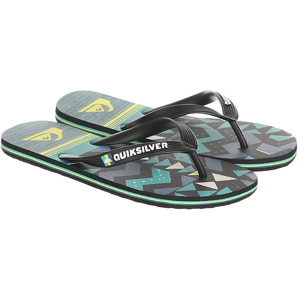 фото Вьетнамки Quiksilver Molokaislablapu Black/Green/Green