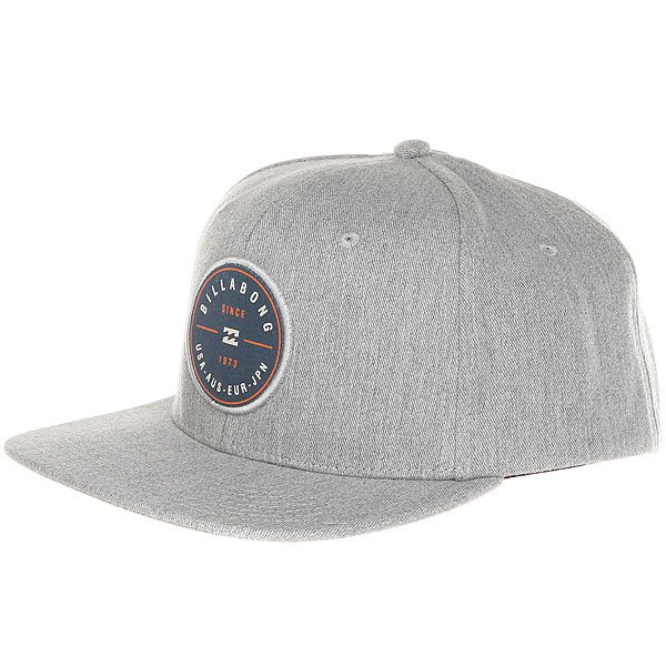 фото Бейсболка с прямым козырьком Billabong Rotor Snapback Grey Heather