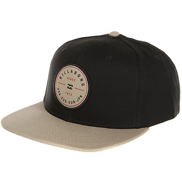 

Бейсболка с прямым козырьком Billabong Rotor Snapback Black/Tan
