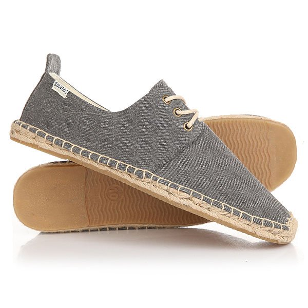 фото Эспадрильи Soludos Derby Lace Up Washed Canvas Dark Gray