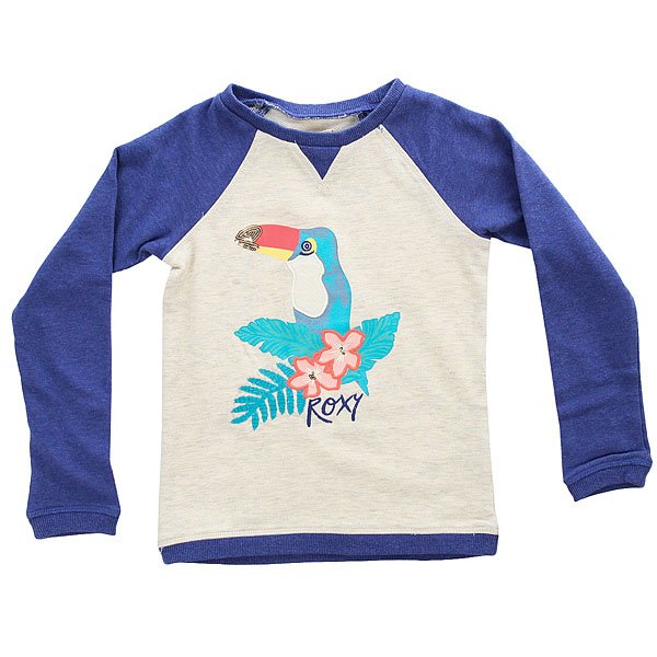 фото Толстовка свитшот детская детская Roxy Myarmsaroundyou Royal Blue Heather