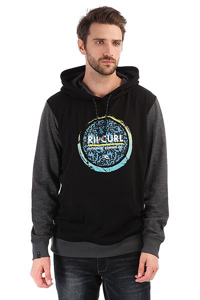 фото Толстовка кенгуру Rip Curl Eclipse Logo Fleece Black