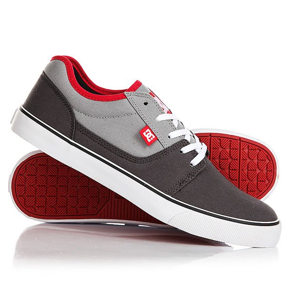 фото Кеды кроссовки низкие DC Tonik Tx Grey/Red