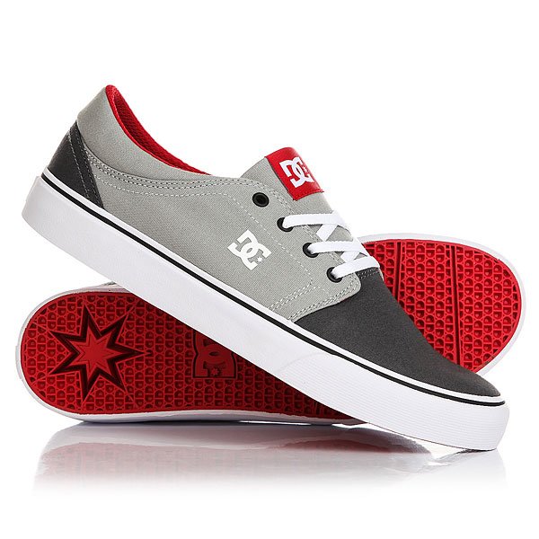 фото Кеды кроссовки низкие DC Trase Tx Grey/Red