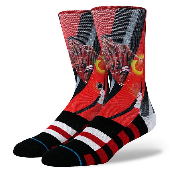 фото Носки средние Stance Blue Nba Legends Pippen - Trading Card Black/Red