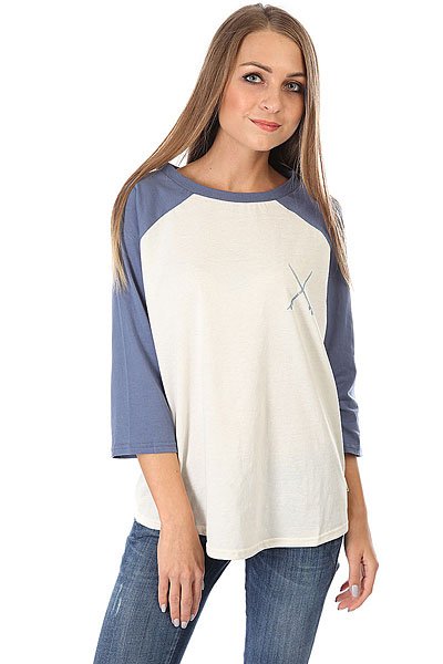 фото Лонгслив женский Billabong Contrast Raglan Blue Jay