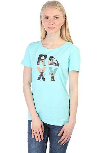 фото Футболка женская Roxy Ittbtstackeds Aruba Blue