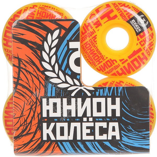 фото Колеса для скейтборда для скейтборда Union Mosaic Ф2 Yellow/Red 100A 51 mm