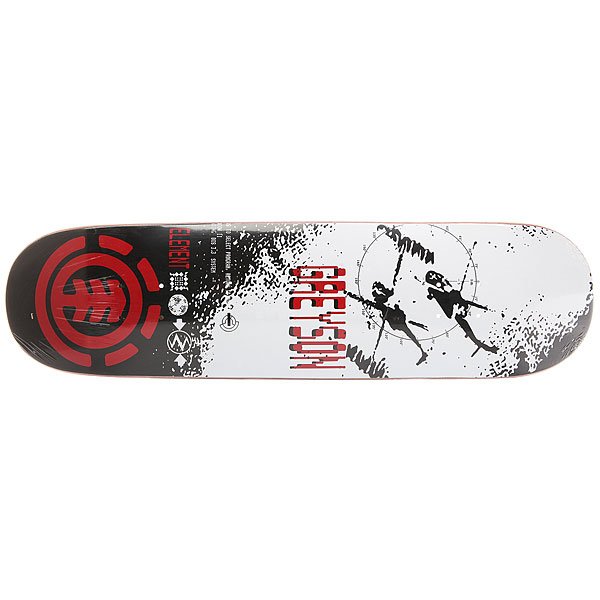 фото Дека для скейтборда для скейтборда Element Greyson Lo-fi White/Red/Black 31.75 x 8.25 (21 см)