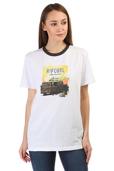 фото Футболка женская Rip Curl Bells Beach Van Tee Optical White