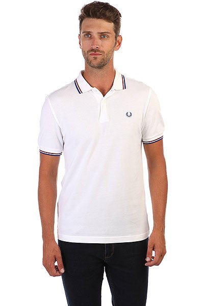 фото Поло Fred Perry Twin Tipped White