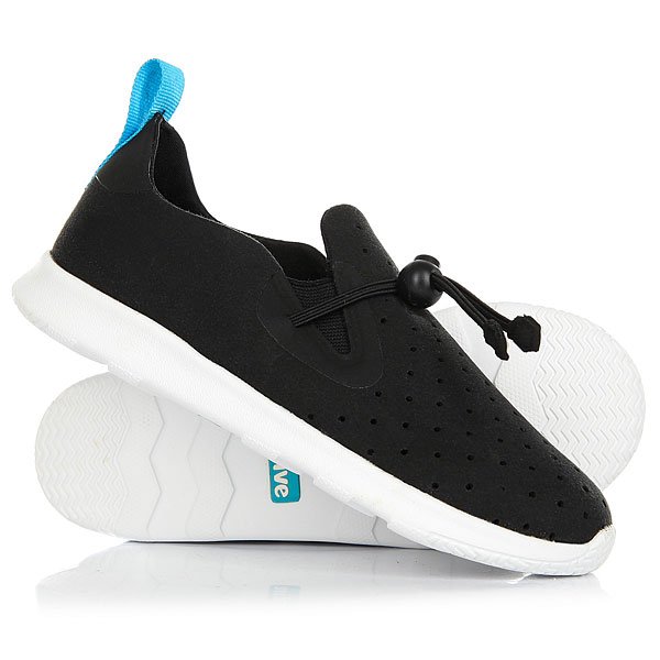 фото Ботинки низкие детские Native Apollo Moc Child Jiffy Black/Shell White