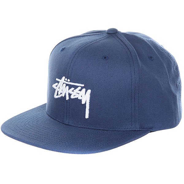 фото Бейсболка с прмым козырьком Stussy Stock Cap Navy