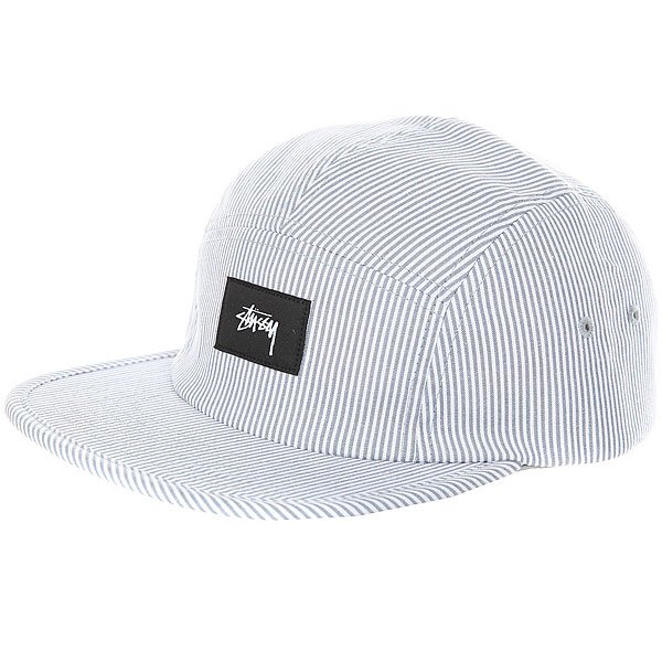 фото Бейсболка птипанелька Stussy Seersucker Camp Cap Grey