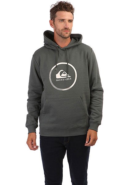 фото Толстовка кенгуру Quiksilver Big Logo Hood Urban Grey