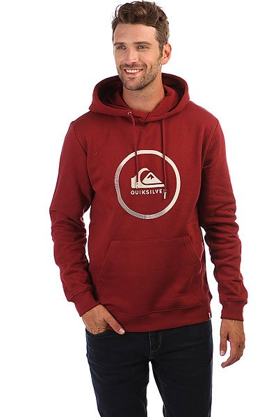 фото Толстовка кенгуру Quiksilver Big Logo Hood Pomegranate