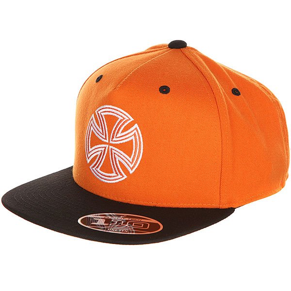 фото Бейсболка с прямым козырьком Independent One Ten Snapback Orange/Black