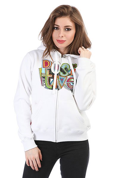 фото Толстовка кенгуру женская Dakine Girls Positive Hoodie White