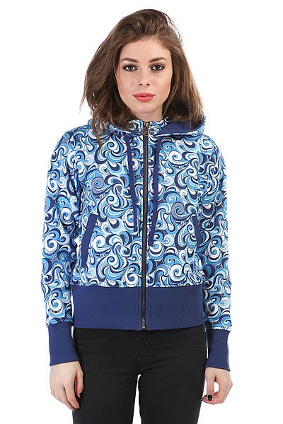 фото Толстовка кенгуру женская Dakine Girls Print Hoodie Blue