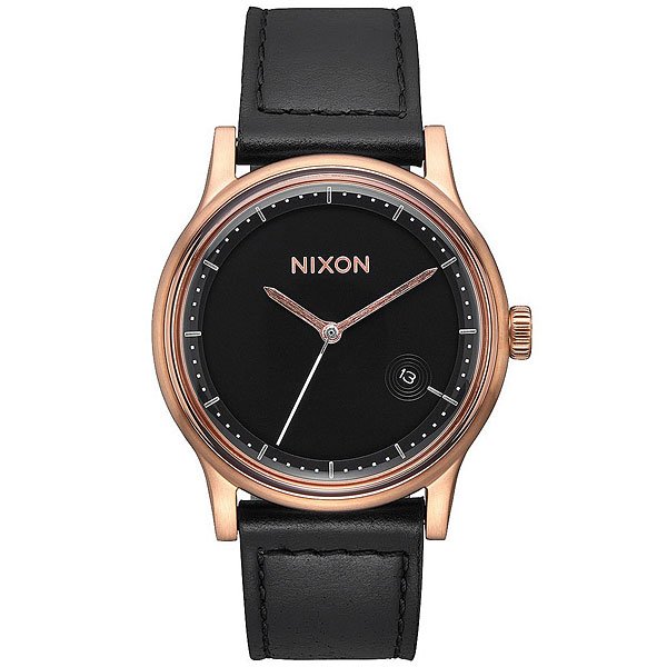 фото Кварцевые часы Nixon Station Gold/Black