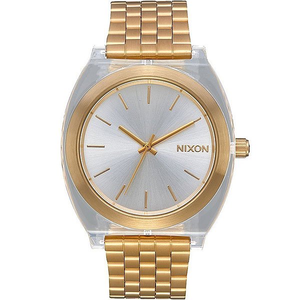 фото Кварцевые часы женские Nixon Time Teller Acetate Gold/Clear