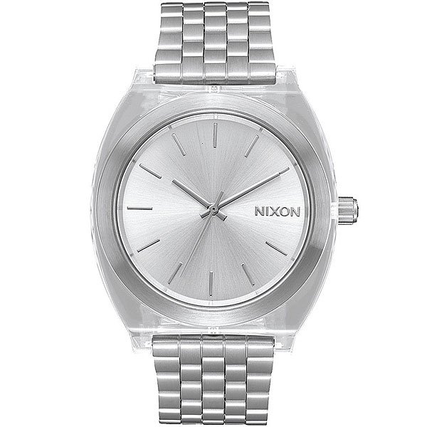 фото Кварцевые часы женские Nixon Time Teller Acetate Silver/Clear